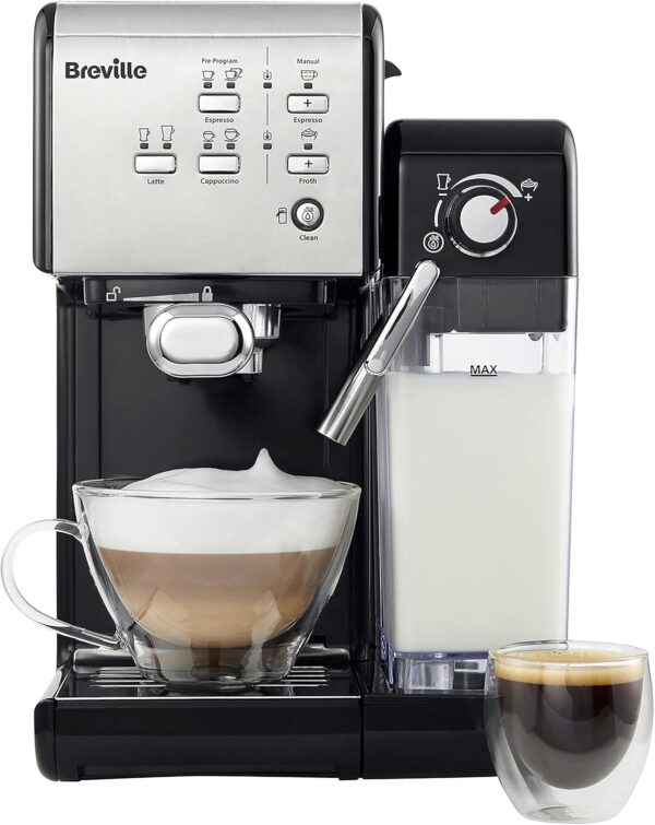 Breville One-Touch CoffeeHouse Coffee Machine | Espresso, Cappuccino & Latte Maker | 19 Bar Italian Pump | Automatic Milk Frother | ESE Pod Compatible | Black [VCF107] - Image 12