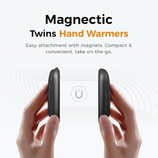 OCOOPA UT3 Lite Magnetic Hand Warmers Rechargeable 2 pack, Electric Handwarmers Ultra Thin Light Portable for Pocket Gloves,3 Levels Heat, Up to 8 hrs, UL Certified,Idea Tech Gifts for Men, Women - Image 3