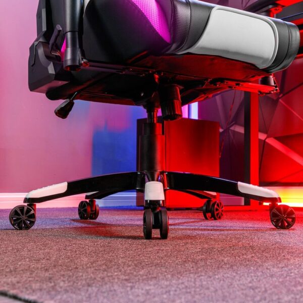 X-Rocker Agility RGB Gaming Chair, Racing Computer Chair with Lights, Swivel Office Chair Ergonomic PC Chair with High Back, Headrest and Lumbar Support Cushion, Height Adjustable and Tiltable - BLACK - Image 8