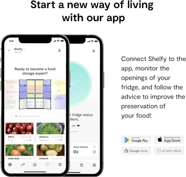 VITESY SHELFY Smart Fridge Device | Extends Food Freshness and Reduces Food Waste | Removes Bad Odours | IoT Technology | Photocatalytic and Washable Filter | USB-C Charging - Image 7
