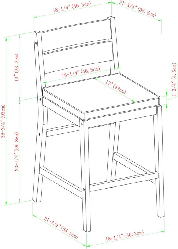 Walker Edison Set of 2 2 Piece Outdoor Patio Acacia Wood Chair Set All Weather Backyard Conversation Garden Poolside Balcony, Brown - Image 13