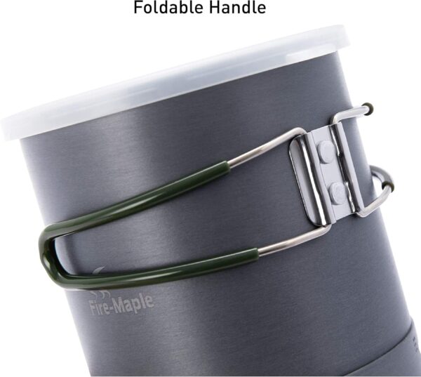 Fire-Maple Hard Anodized Aluminum Camping Pot with Folding Handle for Hiking Picnic with Heat Exchanger Cookware Camping Cookware Pots - Image 6