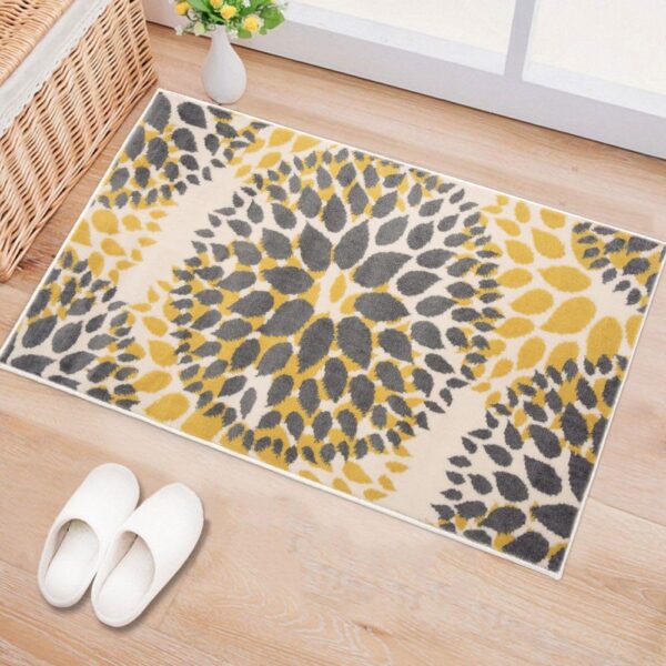 Rugshop Modern Floral Circles Design Area Rug, 2 x 3 inches, Yellow - Image 3