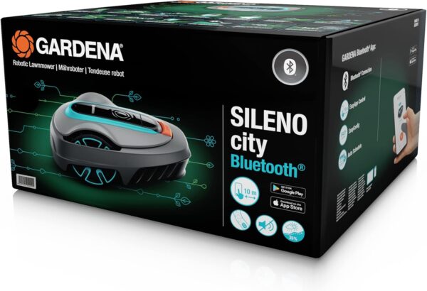 Gardena 15001-28 Sileno City 250 Robotic Lawnmower, Grey - Image 6