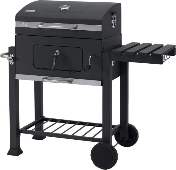 tepro Grillwagen Toronto Click Charcoal Barbecue, Anthracite/Stainless Steel, 56 x 41.5 cm - Image 2