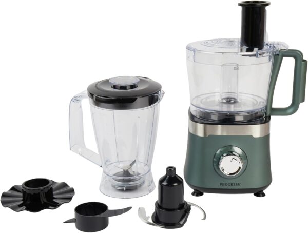 Progress EK5115PSHIMMERGRNWK Shimmer Food Processor & Blender Set – Chopper Smoothie Maker Machine, 2 Speeds and Pulse, Shred/Slice/Chop/Blend/Emulsify, 1.5L Bowl, 1.4L Blending Jug, 800 W, Green - Image 9