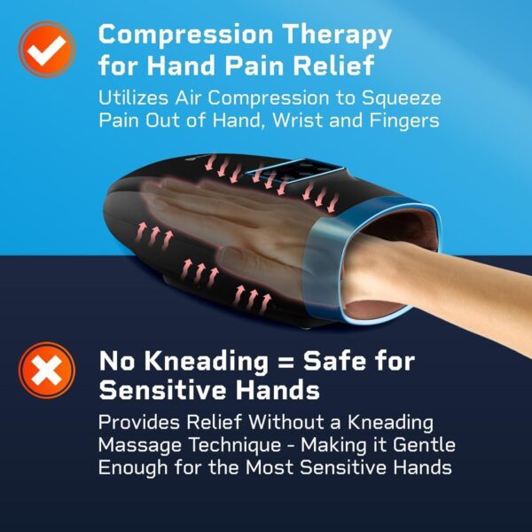 LifePro Hand Massager - for Arthritis and Carpal Tunnel Relief - Hand, Wrist and Finger Massager with Heat and Compression - Arthiritis Pain Relief for Hands - Image 3