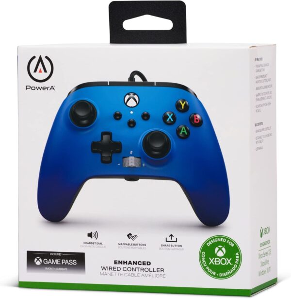 PowerA Enhanced Wired Controller for Xbox Series X|S, Wired Video Game Controller, Gamepad for Xbox X and S, Officially Licenced by Xbox, 2 Years Manufacturer Warranty- Sapphire Fade - Image 10