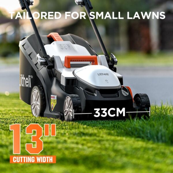 Litheli Cordless Lawn Mower 13 Inch, U20 Handy+ 20V Electric Lawn Mowers for Garden, Yard and Farm, 5 Heights Adjustment, Light Weight,4.0Ah SE Portable Battery Included - Image 3