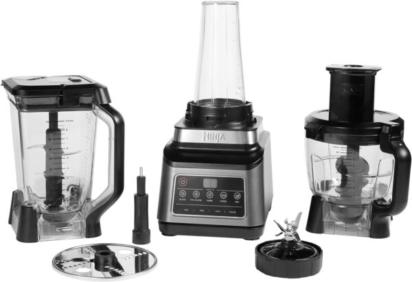 Ninja 3-in-1 Food Processor & Blender with 5 Automatic Programs: Blend, Max Blend, Chop, Mix, Puree, 1.8L Bowl, 2.1L Jug, 700ml Cup, 1200W, Dishwasher Safe Parts, Auto-iQ, Black BN800UK - Image 11