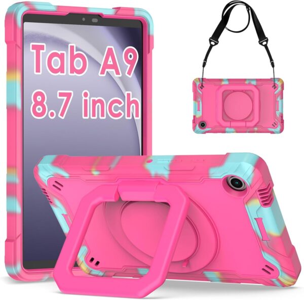 KATUMO Case for Samsung Galaxy Tab A9 (SM-X110/ SM-X115/ SM-X117) 8.7 inch Heavy Duty Shockproof Protective Cover (360°Rotatable Stand & Detachable Adjustable Shoulder Strap ）Case for Galaxy Tab A9 - Image 2