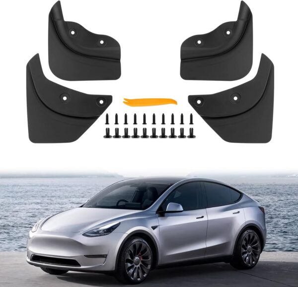 PSLER for Tesla Model Y 2019-2024 Mud Flaps Splash Guards Fenders No Drilling Required Car for Tesla Model Y Accessories- (Pack of 4) - Image 2