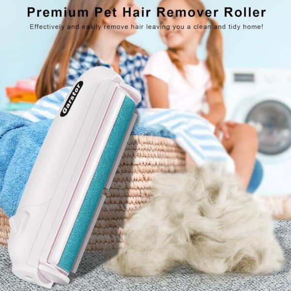 Garstor Pet Hair Remover Roller, Reusable Lint Roller for Pet Hair, Cat Dog Hair Remover for Furniture, Sofa, Carpet, Bedding, Self Clean Lint Remover-Blue - Image 7