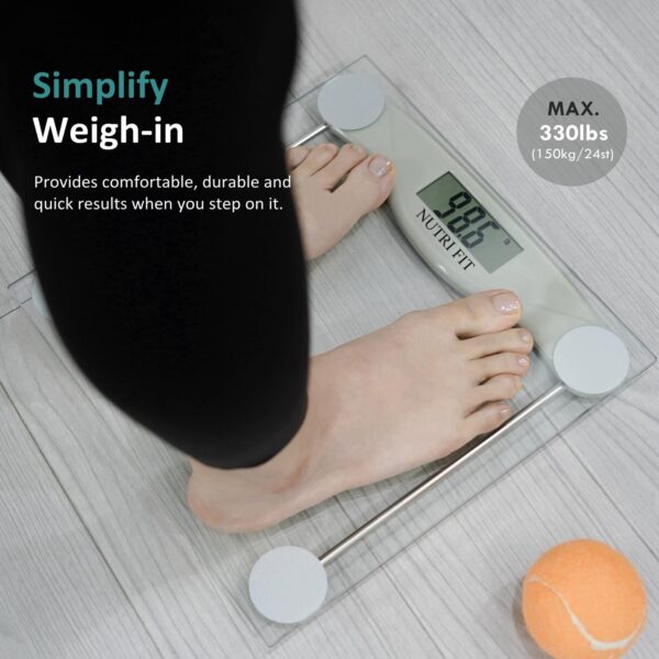 Digital Bathroom Scale for Body Weight, Precision Weighing Scale for Weight Loss, High Accuracy Measurements, 330 Pounds, Step on Technology - Image 3