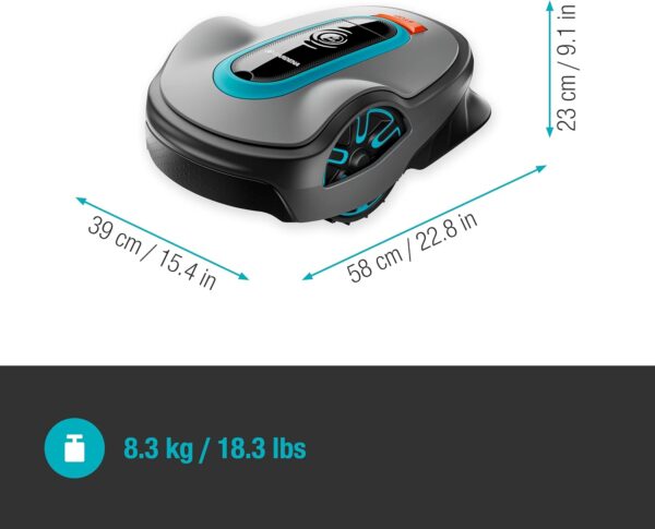 Gardena smart SILENO life 1000 m² robot lawnmower set: Innovative LONA AI technology, controlled via app, SensorControl, for slopes up to 35 per cent, incl. smart gateway, UK version (19702-68) - Image 9