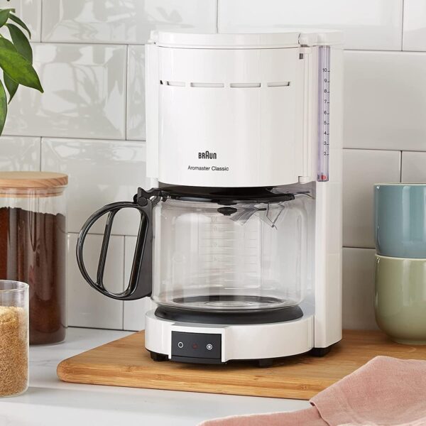 Braun automatic coffee maker Aromaster KF 47 plus for 10 cups - white - Image 3