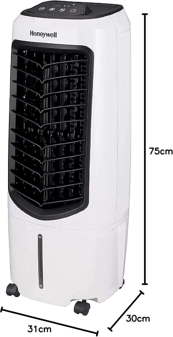 HONEYWELL 10L Evaporative Air Cooler for Home, 3.6p Per Hour Running Cost, 3-in-1 Evaporative Air Cooler Humidifier with 3 Fan Speeds and Powerful Air Flow for Rooms Up to 12m² - Image 9