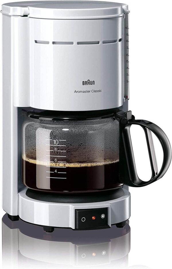 Braun automatic coffee maker Aromaster KF 47 plus for 10 cups - white - Image 2