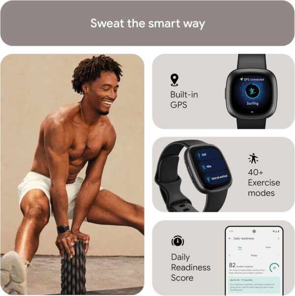 Fitbit Versa 4 Fitness Smartwatch with built-in GPS and up to 6 days battery life - compatible with Android and iOS. - Image 4