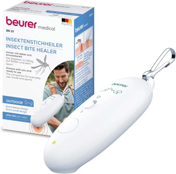 Beurer BR10 Insect Bite Healer Pen for the treatment of insect bites and stings for natural relief from itching and swelling, extra small heat stick with snap hook - Image 2