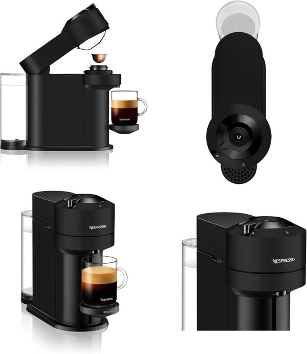 Nespresso Vertuo Next Automatic Pod Coffee Machine for Americano, Decaf, Espresso by Krups in Matt Black - Image 10