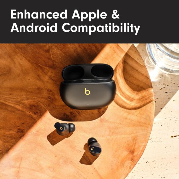 Beats Studio Buds + | True Wireless Noise Cancelling Earbuds, Enhanced Apple & Android Compatibility, Built-in Microphone, Sweat-Resistant Bluetooth Headphones, Spatial Audio – Black/Gold - Image 11