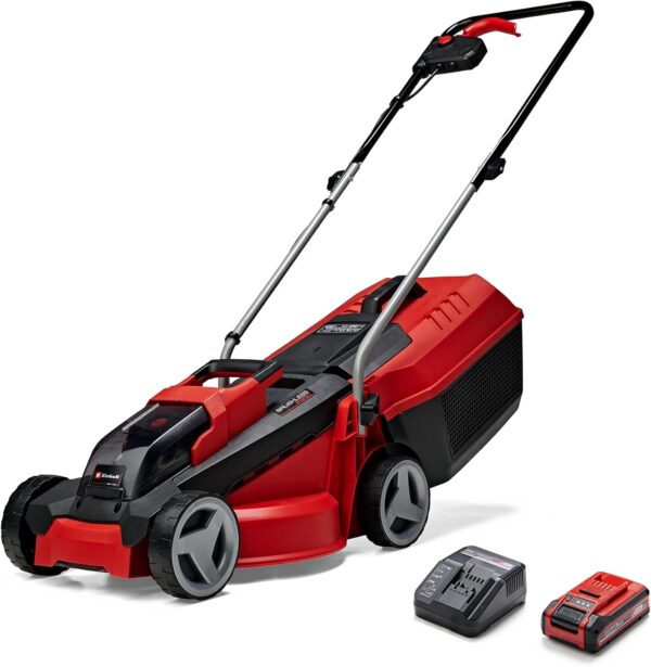 Einhell Power X-Change 18/30 Cordless Lawnmower With Battery and Charger - 18V, Brushless Motor, 30cm Cutting Width, 25L Grass Box, 3 Cutting Heights - GE-CM 18/30 Li Battery Lawn Mower - Image 2