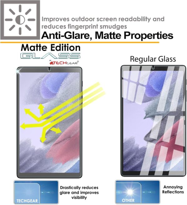 TECHGEAR Anti Glare Galaxy Tab A9 8.7" 2023 MATTE Glass Edition, Tempered Glass Screen Protector [9H Toughness] [Scratch-Resistant] [No-Bubble] Made For Samsung Galaxy Tab A9 SM-X110 / X115 - Image 4