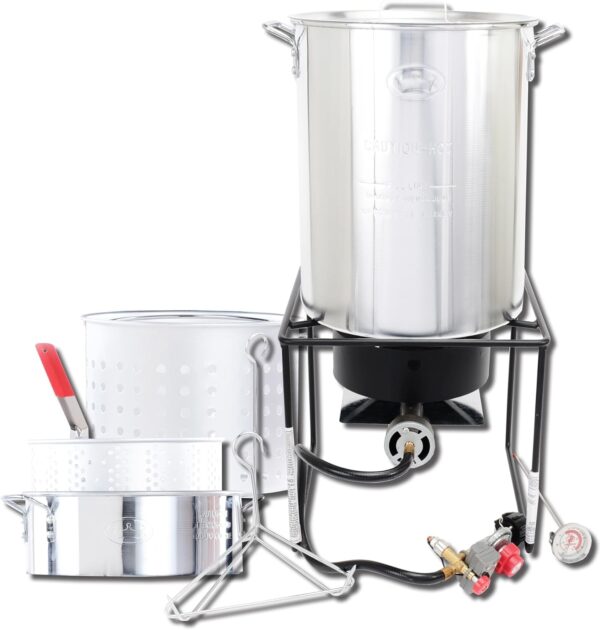 King Kooker Propane Outdoor Fry Boil Package with 2 Pots, silver, one size (12RTFBF3) - Image 2