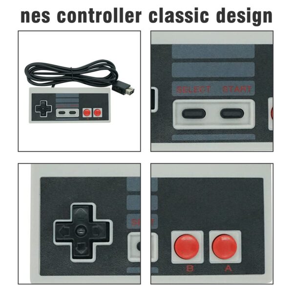 NALENSY NES Mini Controller for NES Classic Edition and Nintendo Classic Mini Consoles,Retro Controller 10FT Length Cable of NES Controller,NES Mini Console Controllers(2 Pack) - Image 5