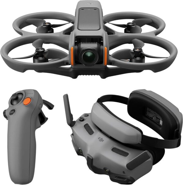 DJI Avata 2 Fly More Combo (1 Battery), FPV Drone with Camera 4K, Immersive Experience, Built-in Propeller Guard, Easy Flip/Roll, Goggles 3 and RC Motion 3 Included, POV Content Camera Drone, Black - Image 2