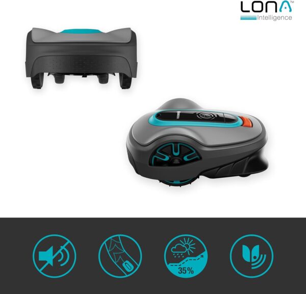 Gardena smart SILENO life 1000 m² robot lawnmower set: Innovative LONA AI technology, controlled via app, SensorControl, for slopes up to 35 per cent, incl. smart gateway, UK version (19702-68) - Image 8