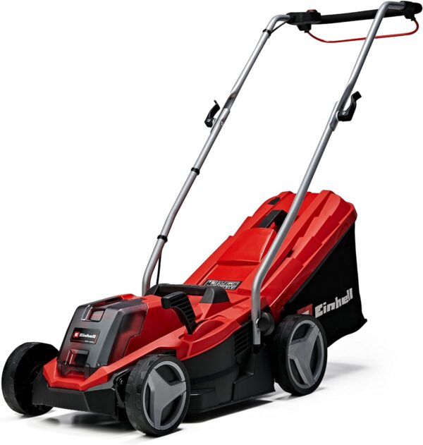 Einhell Power X-Change 18/33 Cordless Lawnmower With Battery and Charger - 18V, Brushless Motor, 33cm Cutting Width, 30L Grass Box, 5 Cutting Heights - GE-CM 18/33 Li Battery Lawn Mower - Image 2