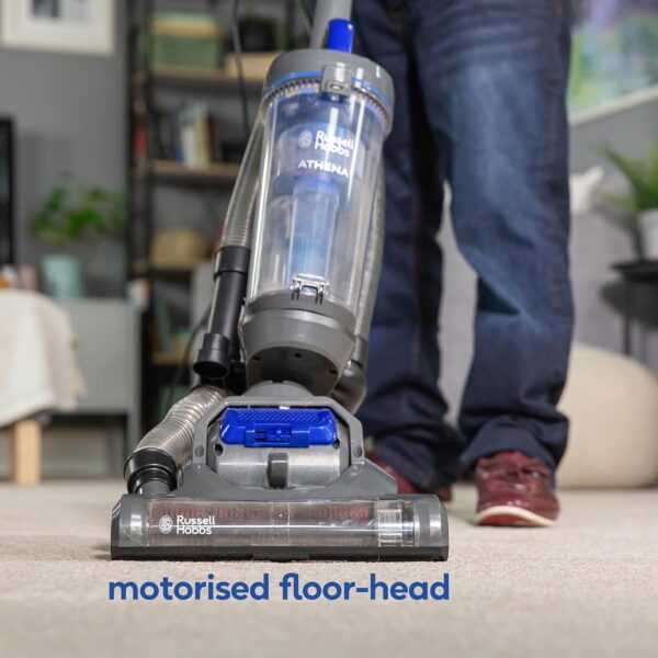 Russell Hobbs Upright Vacuum Cleaner ATHENA2 2 Litre Grey & Blue with 3 in 1 Multi-Tool, Triple Dust Lock 400W High Efficiency Motor, Swivel Floorhead, 2 Year Guarantee RHUV5101 - Image 6