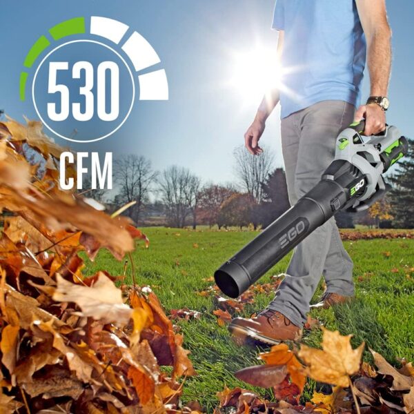 EGO Power+ LB5302 3-Speed Turbo 56-Volt 530 CFM Cordless Leaf Blower 2.5Ah Battery and Charger Included - Image 4