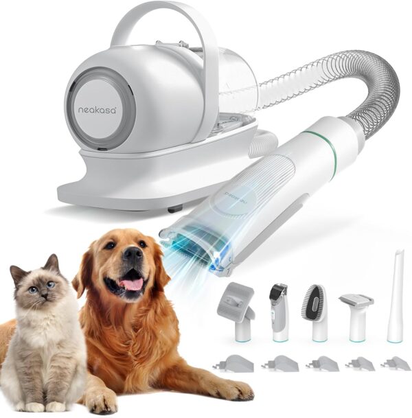 Neakasa Self Cleaning Dog Grooming Kit Professional, 13000Pa P1 Pro Dog Vacuum Groomer, Dog Grooming Clippers Corded for Thick Short Long Hair, Dog Cat Brushes for Grooming Shedding, Silent - Image 2