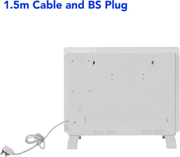 Devola Wifi Enabled Smart Electric Glass Panel Heater 1500W | Alexa Heating Control, Open Window Detection, Wall Mounted & Free Standing Low Energy Heaters with Timer | Lot 20, DVPW1500WH (White) - Image 7