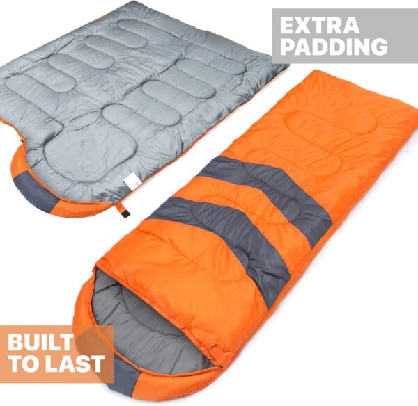 MalloMe Sleeping Bags for Adults & Kids Sleeping Bag 3-4 Season - Ultralight Backpacking Sleeping Bag Cold Weather & Warm, Lightweight Compact, Single Adult Girls Boys Winter Sleep Camping Accessories - Image 4