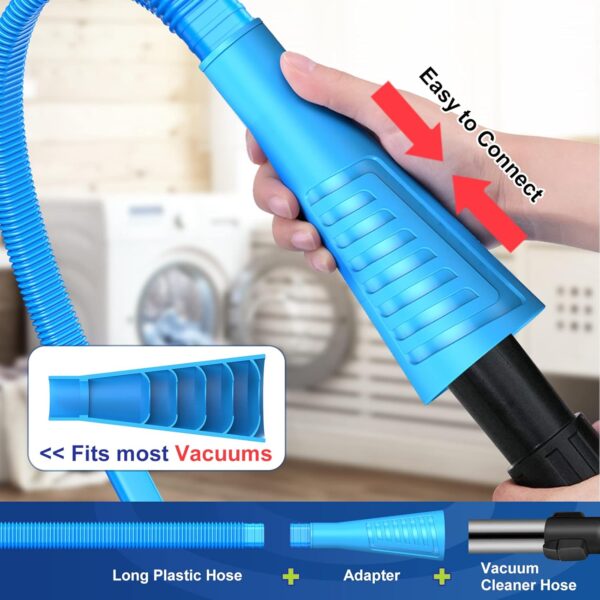 Sealegend 2 Pieces Dryer Vent Cleaner Kit and Dryer Lint Brush Vacuum Hose Attachment Brush Lint Remover Power Washer and Dryer Vent Vacuum Hose - Image 5