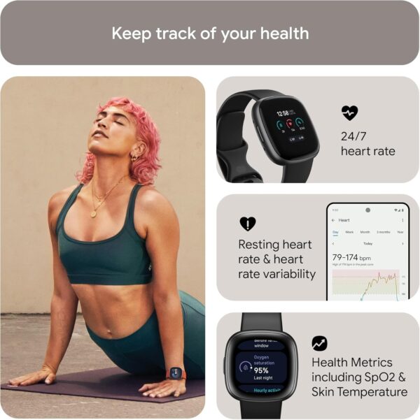 Fitbit Versa 4 Fitness Smartwatch with built-in GPS and up to 6 days battery life - compatible with Android and iOS. - Image 7