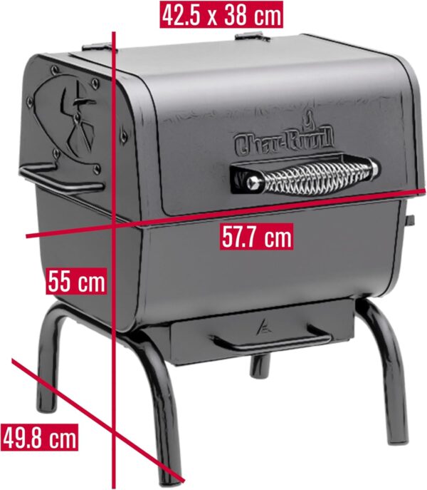 Char-Broil Charcoal 2Go Portable Charcoal Barbecue, Adjustable Air Intake, Combine it with Charcoal M/L to form an Offset Smoker - Image 10