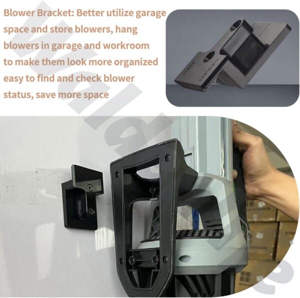 Leaf Blower Mounting Bracket / Leaf Blower Wall Mount Compatible with EGO Power+ 530 CFM, 580, 615, 650 Leaf Blower, Hanging Leaf Blower/Use for EGO Blower Wall Mount - Image 3