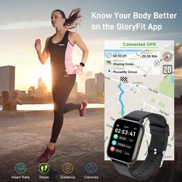 Smart Watch, Fitness Tracker 1.69" Touch Screen Fitness Watch with Heart Rate Sleep Monitor, Step Counter for Men Women Activity Trackers IP68 Waterproof Smartwatch Sports for iOS Android - Image 5