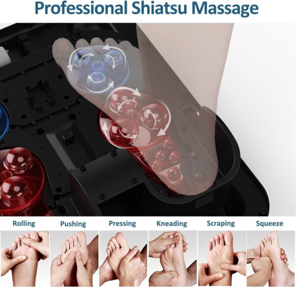 Mountrax Foot Massager Machine with Heat, Gifts for Men Women, Foot Massager for Plantar Fasciitis and Relieve Pain, Deep Kneading Shiatsu Foot Massager, Fits Feet Up to Men Size 12 - Image 6