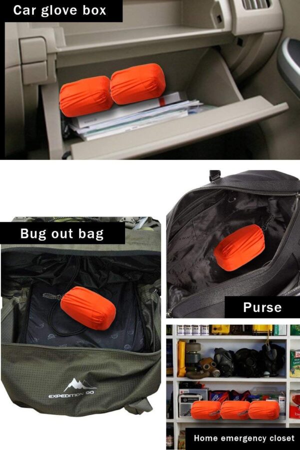 HONYAO Survival Sleeping Bag, Emergency Bivvy Bag Emergency Rescue Blanket Reusable for Outdoor Camping, Hiking - Image 7