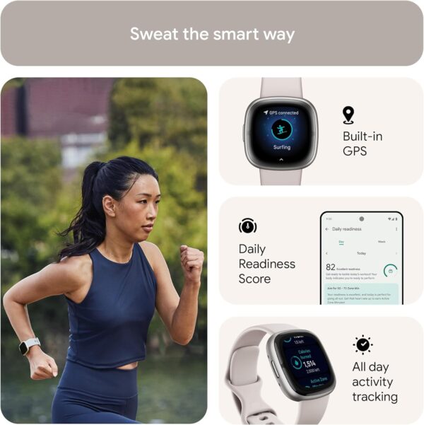 Fitbit Sense 2 Health and Fitness Smartwatch with built-in GPS, advanced health features, up to 6 days battery life - compatible with Android and iOS. - Image 8