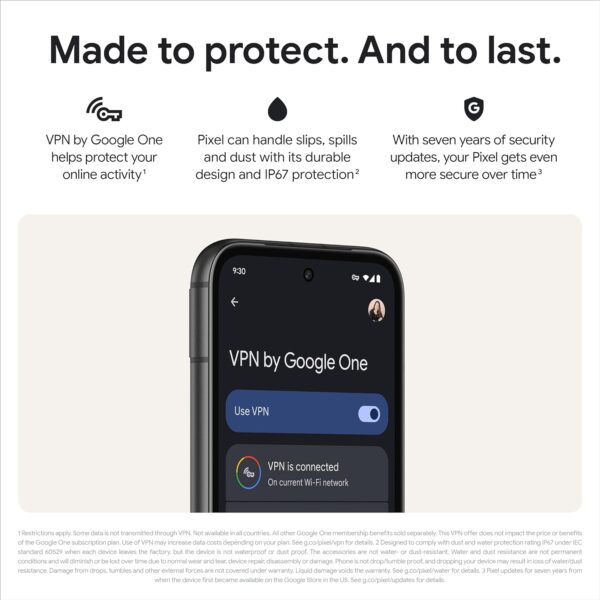 Google Pixel 8a – Unlocked Android smartphone with advanced Pixel Camera, 24-hour battery and powerful security – Obsidian, 128GB - Image 7