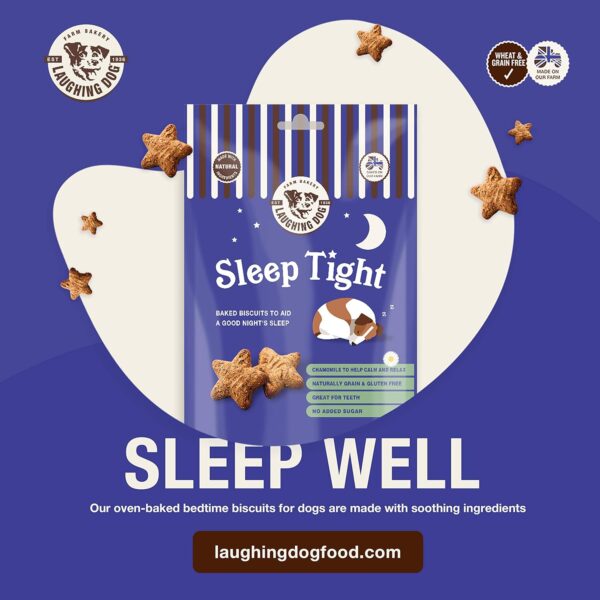 Laughing Dog - Sleep Tight - Naturally Grain Free Oven-Baked Dog Treats, Gluten Free With No Added Sugar - Purple,125g - Image 4