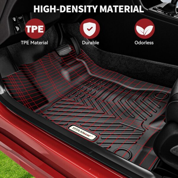 YITAMOTOR Floor Mats Compatible with 2021 2022 Hyundai Elantra, Custom Fit Floor Liner Black TPE All Weather Automotive Car Liner - Image 5