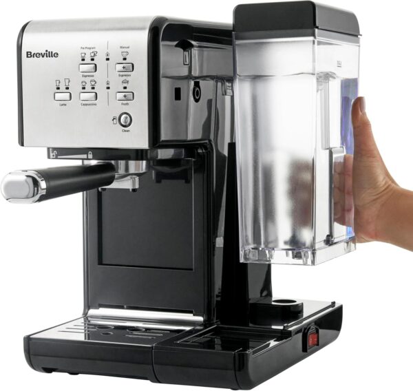 Breville One-Touch CoffeeHouse Coffee Machine | Espresso, Cappuccino & Latte Maker | 19 Bar Italian Pump | Automatic Milk Frother | ESE Pod Compatible | Black [VCF107] - Image 10